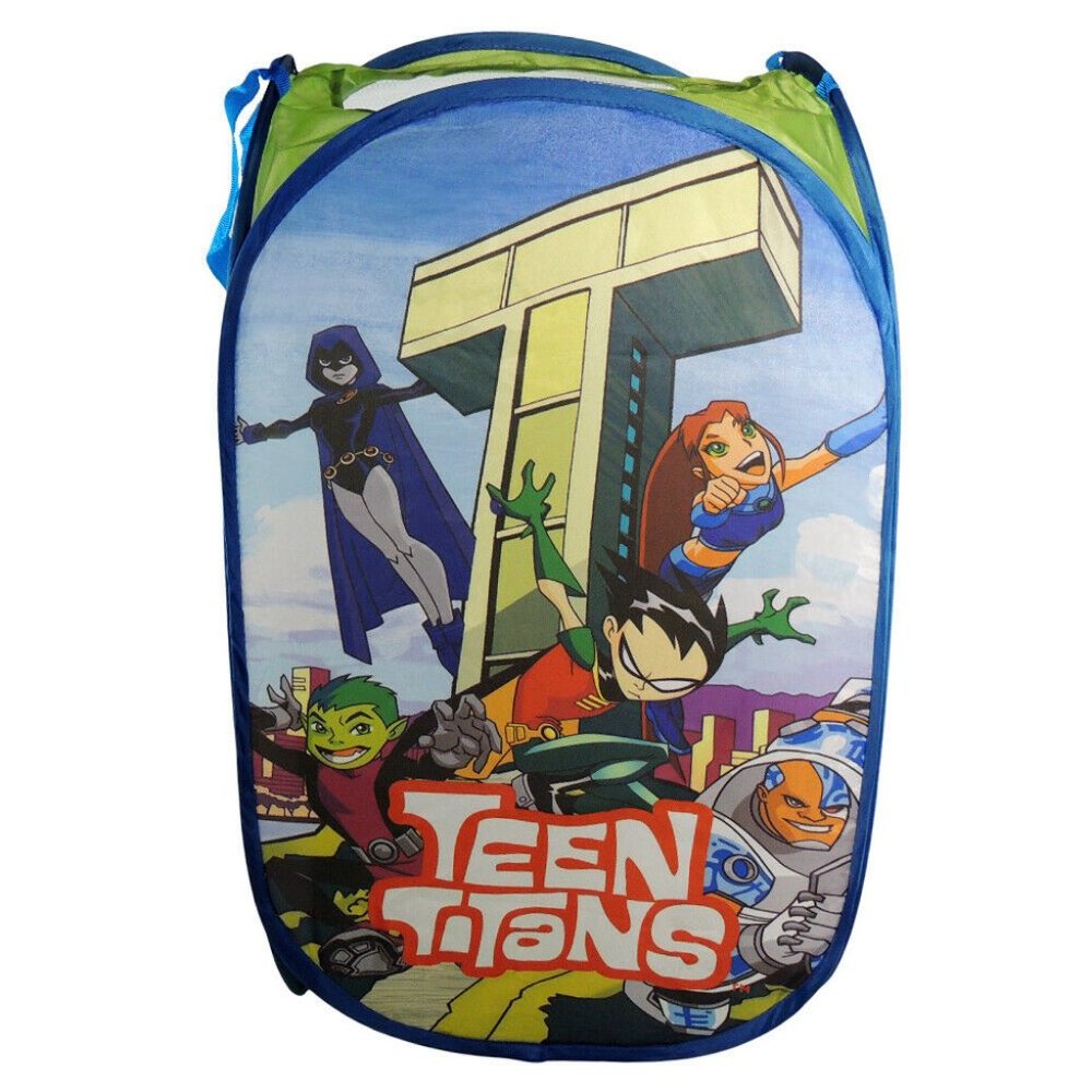 DC COMICS Teen Titans Laundry Hamper Bin Pop-Up Vintage 2005 NEW